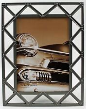 4x6 4 x 6 Pewter Silver Metal Photo Picture Frame Industrial Deco Style New
