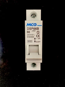MCG DSP66B B6 6 Amp Type B Single Pole MCB Brand New - Picture 1 of 7