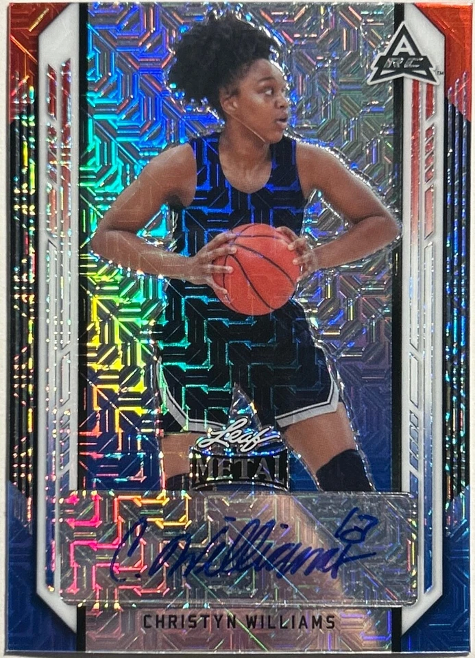 2022 Leaf Metal CHRISTYN WILLIAMS Red White Blue Refractor Autograph Auto 3/3 - Image 1 of 1