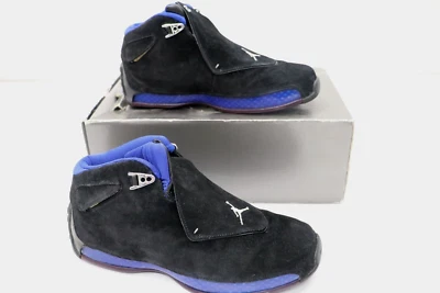 AIR JORDAN XVIII 18 OG 2003 305869 041 EE. UU. 12,5 UE 47 NEGRO/SPORT ROYAL Foto 1 de 4