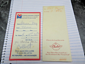 2 Ticket Stub Envelopes to Tony Brown Elvis Presley's Singer New Haven & Chicago