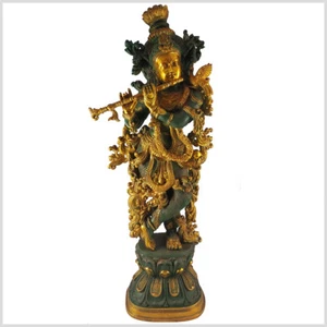 Krishna - Edel und schön - 76cm 17kg Messing Nepal Ganesha Shiva Rama Hanuman - Bild 1 von 6