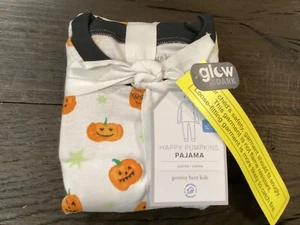 Pottery Barn Kids Glow-in-the-Dark Pumpkins Pajama Set size 4 NEW Halloween - Picture 1 of 3