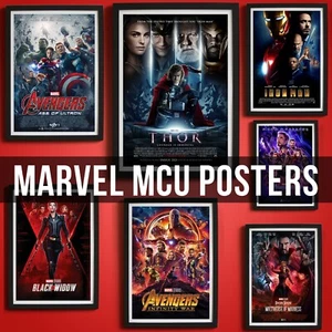 Marvel MCU Movie Film Poster Prints Avengers Posters Wall Art Canvas Pictures - Picture 1 of 43