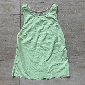Ivivva by Lululemon Girls Tank Top Size 7 Perforated Back Neon Green - Picture 1 of 3