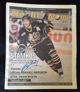 Steven Stamkos Firmado Hockey Now Revista Edición Ontario Sarnia Sting Lightning - Imagen 1 de 1