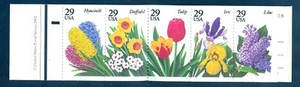 US 2760-2764 Spring Garden Flowers, pane/5 Mint NH - Picture 1 of 1