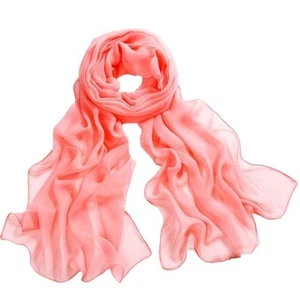 Girls Women Long Soft Thin Wrap Lady Shawl Chiffon Scarf Beach Scarves WR - Picture 1 of 4