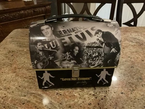 Elvis Presley Lunch Box Pail Tin Tote by Vandor 2003 Dome 8"L X 4"W X 7"H - Picture 1 of 6