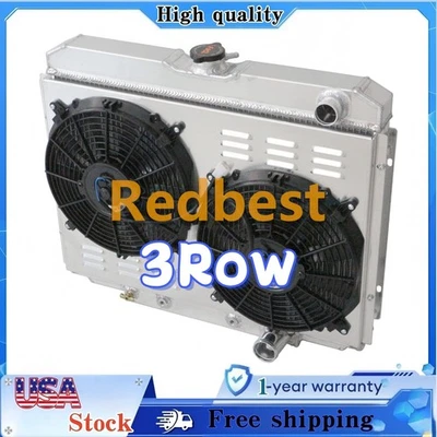 Radiador ventilador eléctrico de 3 filas para Ford Mustang Mercury Cougar 1967-1970 24"" de ancho Foto 1 de 4