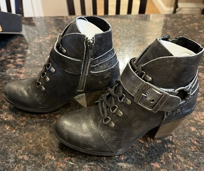 NUEVO EN CAJA Botas Harley-Davidson para mujer gris Ashland nuevas con etiquetas 8,5 cremalleras al tobillo D84491 Foto 1 de 4