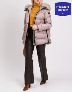 RRP €900 PEUTEREY Takan Mqs 03 Down Puffer Jacket IT42 US6 UK10 M Fox Fur Trim - Picture 1 of 8