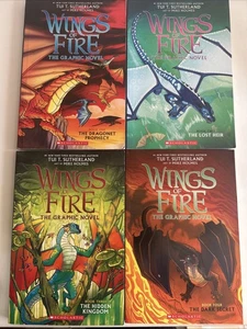 Wings of Fire Series Books 1 - 4 Collection Set by Tui T Sut | Tui T. Sutherland - Picture 1 of 12