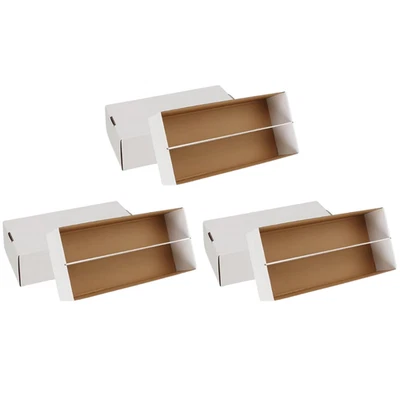 3 - Graded Shoe Box Cardboard Storage Holder Fits PSA SGC BGS + Up to 1600 Cards