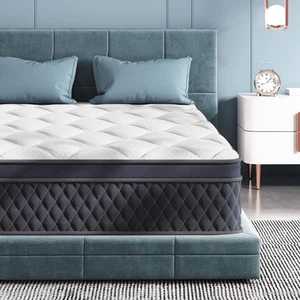 Twin XL Mattress, 12 Inch Hybrid Memory Foam Mattress in a Box, Pressure Reli... - Picture 1 of 7