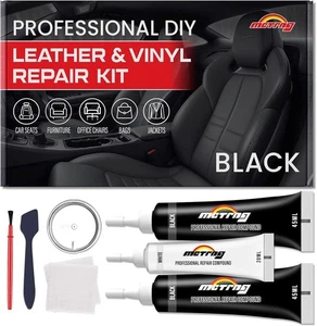 Black Leather Repair Kit for Car Interior, Seat Repair Kit for Cars, Car Seats - Picture 1 of 8