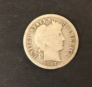 1907-O Barber Silver Dime **Gut getragener Umlaufzustand*** - Bild 1 von 2
