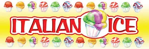 2ft x 6ft Italian Ice (gy) Vinyl Banner 2'x6' -Alt to Banner Flag (183) - Picture 1 of 1