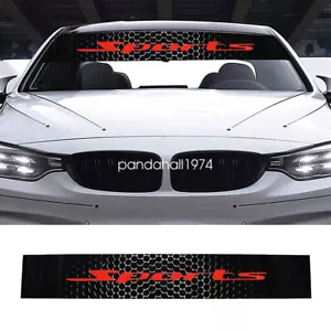 Waterproof Car Front Rear Window Windshield Logo Banner Vinyl Decal Stickers Red - Picture 1 of 8