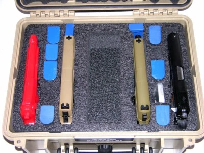 New Armourcase  Waterproof 1450 Tan case precut 4 pistol handgun foam +nameplate - Image 1 of 4