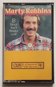 The Great Marty Robbins - 18 Songs You'll Always Love (1983 Cassette) - Picture 1 of 3