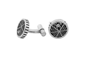 MONTBLANC STAINLESS STEEL SPIDER CUFFLINKS BRAND NEW NO BOX GERMANY 114708 - Picture 1 of 1