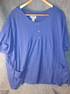 Anthony Richards House Work Shirt 26 28 Pleated Front Pockets Bright Purple - Picture 1 of 10