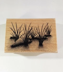 Stampscapes Grass Reeds Rubber Stamp Vintage 1990s - Picture 1 of 6
