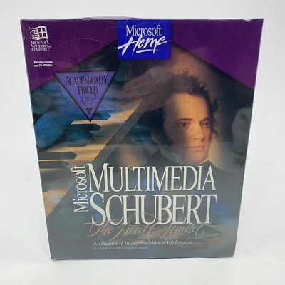 Microsoft Multimedia Schubert The Trout Quintet PC Big Box CD-ROM 1993 Win.3.1 Foto 1 de 4