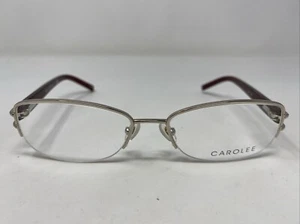 Carolee CL 711 ROSE GOLD 52-16-135 Metal Half Rim Eyeglasses Frame :W49 - Picture 1 of 8