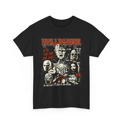 Hellraiser Movie Chenobites Unisex Tee, Horror Film T-Shirt, Cenobites Graphic - Image 1 of 2