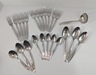 Vintage Oneida Stainless Roseanne Floral Flatware Silverware Spoons Forks Ladle 