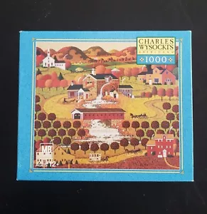 Charles Wysocki 1000 Piece Puzzle Indian Summer in Vermont MB Hasbro Complete - Picture 1 of 4