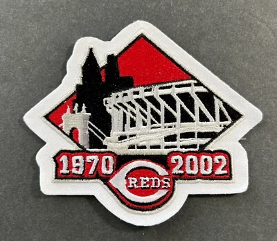 DANBURY MINT CINCINNATI REDS 2002 RIVERFRONT STADIUM FINAL SEASON PATCH - 1970-2002