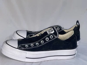 Converse Chuck Taylor All Star Low Lift Black Style 563456F Size 8 No Laces N16 - Picture 1 of 4