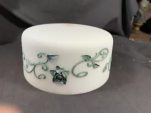Lámpara de mesa o accesorio TALLA VINTAGE aplicado patrón floral Art Nouveau c1940s - Imagen 1 de 4