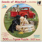 SUNSOUT INC - Seeds of Mischief - 500 Pc round Jigsaw Puzzle by Artist: Jim Kill