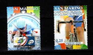 SAN MARINO 2008 WORLD CYCLING CHAMPIONSHIPS ON STADIUM USED STAMPS - Picture 1 of 1