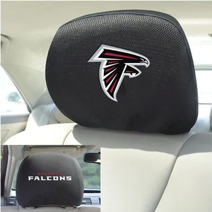 New Atlanta Falcons NFL Football Head Rest Covers Pair Embroidered - Picture 1 of 1
