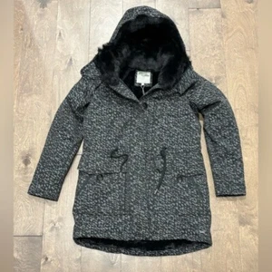 Bench Women's Black Faux Fur Lined Narator Heavy Hooded Winter Coat, Size Small - Picture 1 of 9