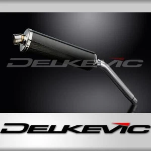 HONDA XL600V TRANSALP 1987-2000 450mm OVAL CARBON BSAU SILENCER EXHAUST KIT - Picture 1 of 4