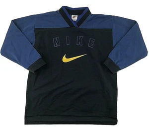 Nike Big Logo Sweatshirt Boy's Large 14-16 Vintage Navy Blue Swoosh Spellout  - Picture 1 of 3