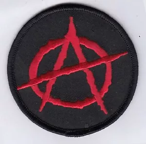 "Símbolo de la Anarquía Anarquismo ""A"" Logotipo Parches Bordados 3" Diámetro - Imagen 1 de 1