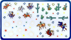 WESTERN THEME wall stickers 59 decals cowboys cactus horseshoe rodeo horse lasso - Picture 1 of 1