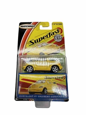 MATCHBOX Superfast Chrysler PT Cruiser Convertible #10 Yellow 2004 D1 - Image 1 of 2
