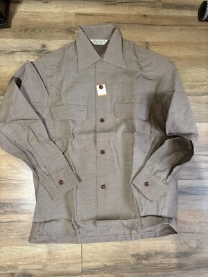 Camisa vintage años 50 Terrace Club abotonada manga larga dinero antiguo Foto 1 de 4