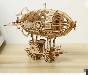 Moving 3D WOOD PUZZLE of Airship Blimp Unique Great Christmas Gift 🔥 - Picture 1 of 6