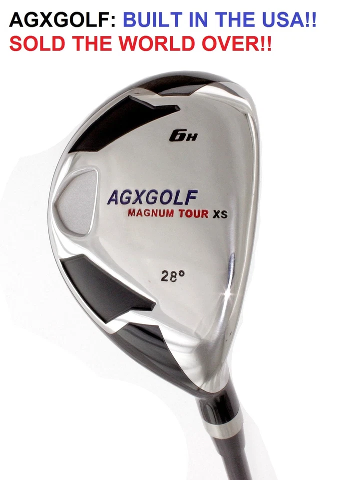 AGXGOLF MENS RIGHT HAND #6 HYBRID IRON wTRUE TEMPER STIFF FLEX REGULAR LENGTH - Image 1 of 1
