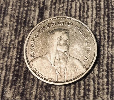 Switzerland 5 Francs 1932 B Silver Confoederatio Helvetica William Tell - Image 1 of 2