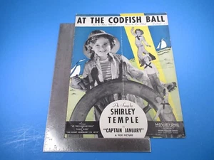 Vintage 1935 At The Codfish Ball Shirley Temple Captain January Music Book L628 - Bild 1 von 2